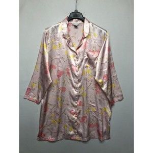 Morgan Taylor Intimates Women Long Sleeve Floral Dress Gown Size 1X M124 -26